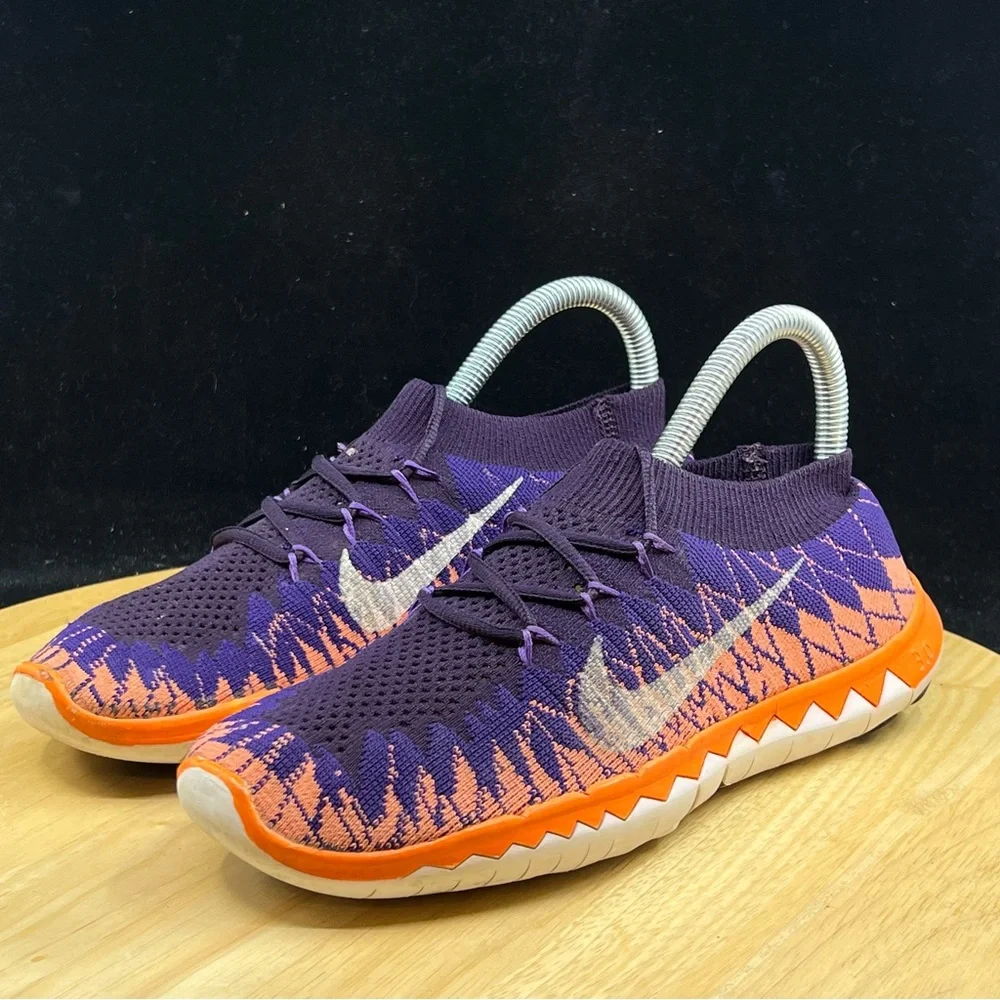 Nike Flyknit 3.0 Women’s Running Sneakers Orange/Purple Size 7